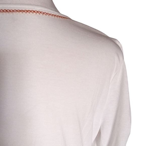 Anthropologie Solitaire White Floral Embroidered V Neck Blouse Size Medium - Picture 7 of 9